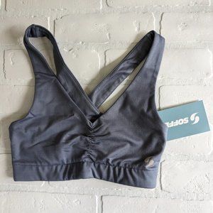 Soffe Women's Lux Pure Sports Bra, Washed Grey, XS Extra Small